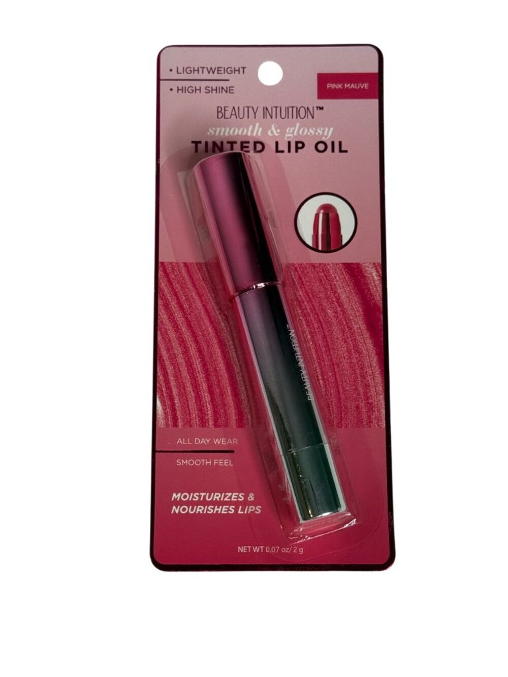 Beauty Intuition Tinted Lip Oil Pink Mauve Glossy Hydrating Lip New